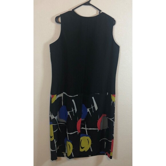 Romans dress Womens 16W Black Shift with matching full length jacket 3/4 sleeves - Picture 2 of 6